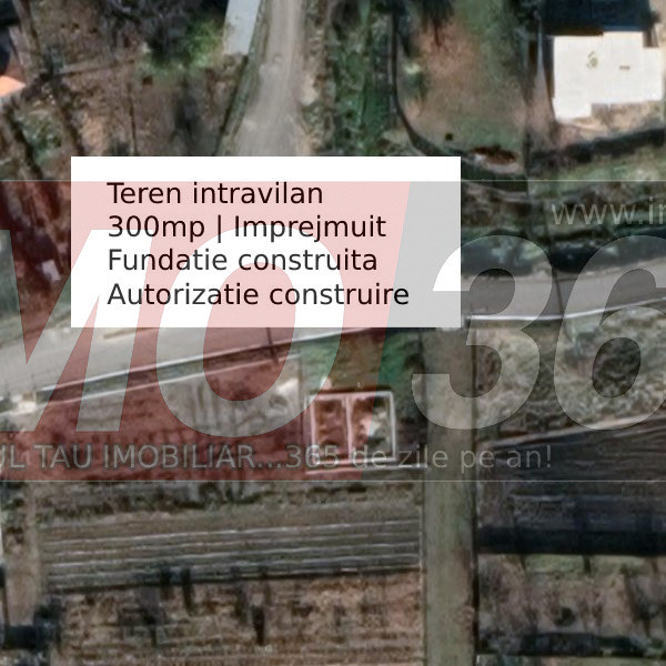 Teren imprejmuit | 300mp | Stradal | Autorizatie construire si Fundatie turnata