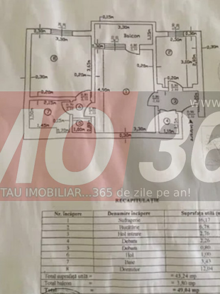 Ap.2 cam sd Craiovei 49mp – balcon – necesita imbunatatiri