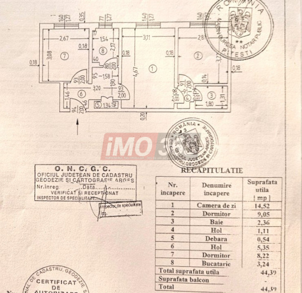 Ap.3 camere Trivale Et.2 termopan usa metalica