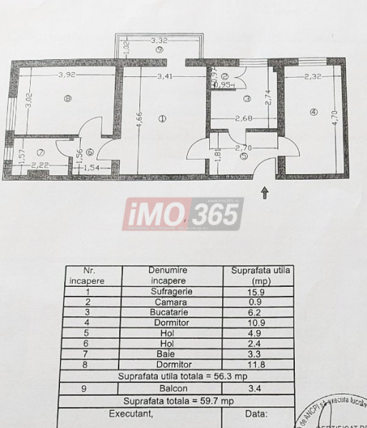 Ap.3 camere SD Teilor Et.4 