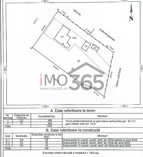 Casa la 10km de Pitesti cu 1353mp teren (zona Lupueni-Slatioarele-Babana)