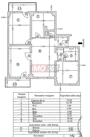 Ap.4 Camere Prundu 91mp bloc 1981 