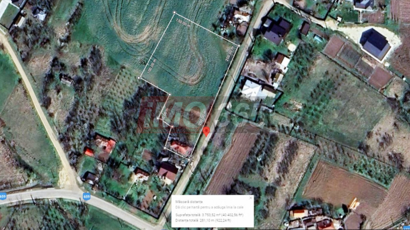 Casa demolabila si teren 3758mp intravilan Rociu Gliganu