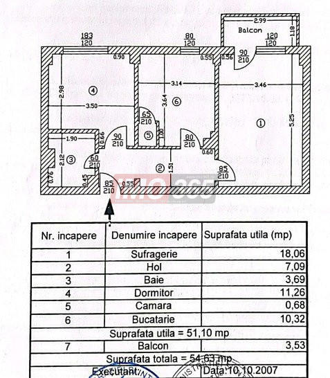 Ap.2 cam DECOMANDAT Prundu 55mp centrala termica