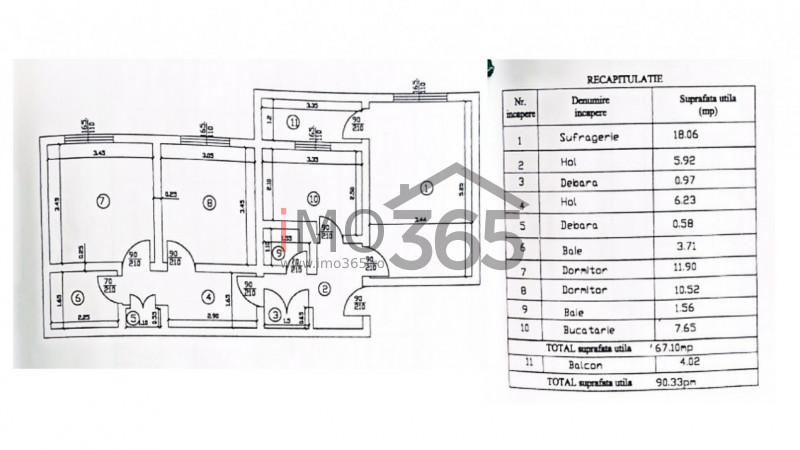 Ap.3 Camere Et.3 Exercitiu langa Scoala 2 stradal