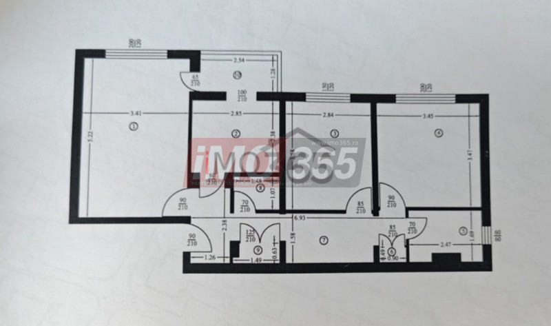 Ap.3cam. mobilat-utilat,2 bai, Et.1,Bloc 1985,Popa Sapca