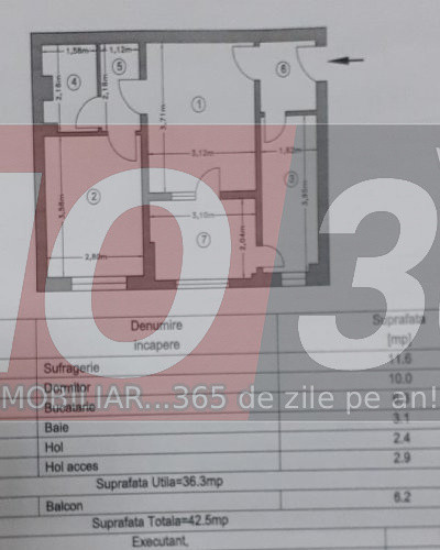 Apartament 2 camere Trivale | Et.3 | SD