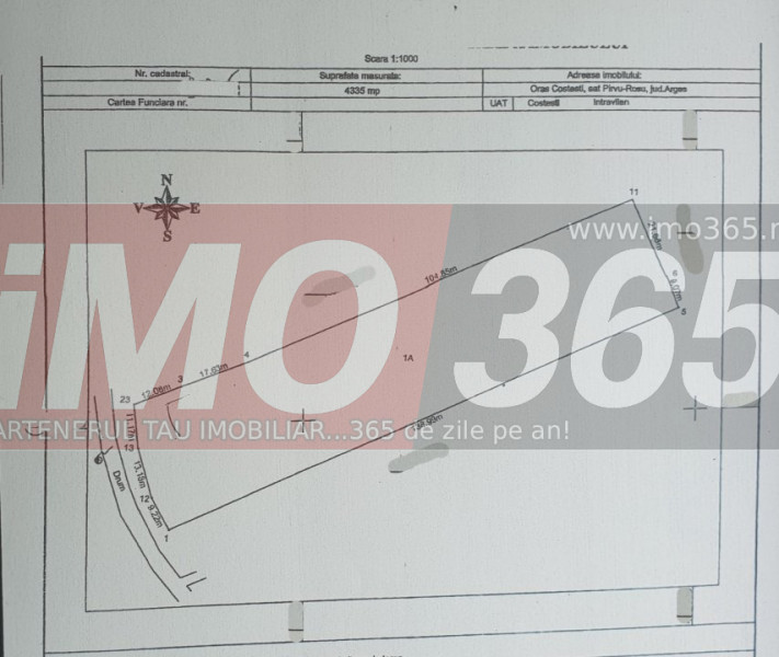Teren Parvu Rosu | intravilan 4335 | deschidere 35m